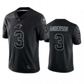 Miesten Carolina Panthers NFL Pelipaita Robby Anderson 3 Musta Reflective Limited